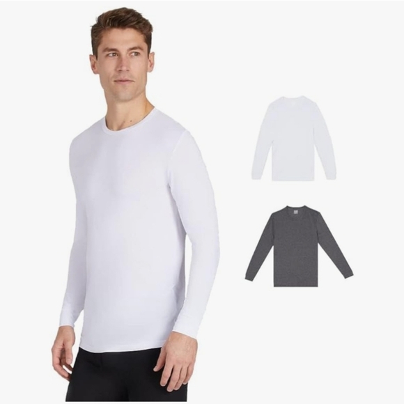 New 32 Degree Heat Mens Base Layer 2pack Longsleeve White And Navy Size XL - Picture 6 of 6